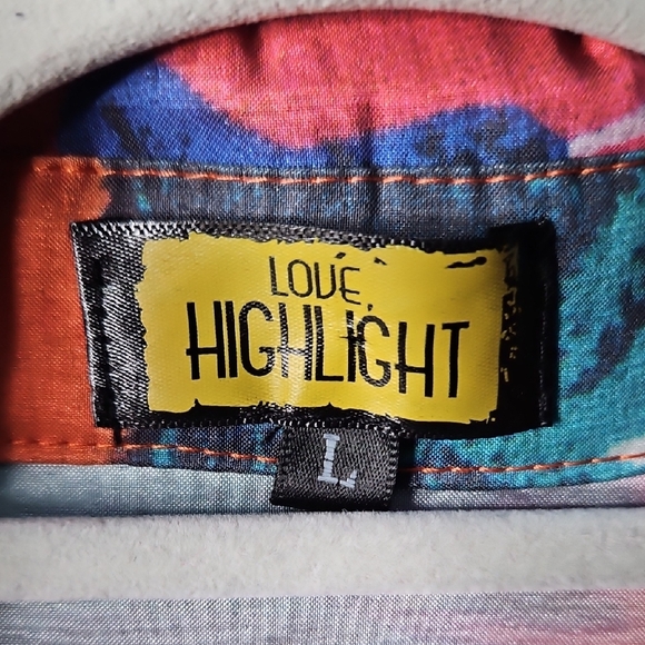 Love Highlight Empire Waist Babydoll Colorful Abstract Floral Print Dress NWOT - Picture 4 of 10